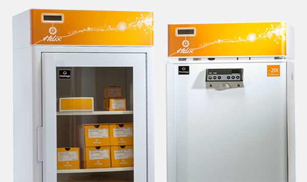 Promega Helix on-site stocking unit holds Promega products